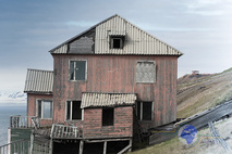 Russischer Kohleabbauort Barentsburg 